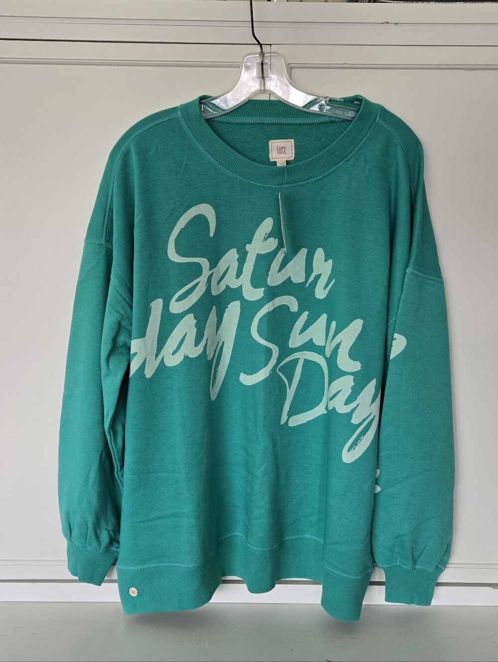NWT Teal Graphic Crewneck Sweatshirt